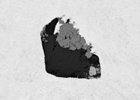Platine Braggite Vasilite Bornite Chalcopyrite - placer de la rivière Reyssouze -  Lescheroux - Ain - BD - champ 0,04mm