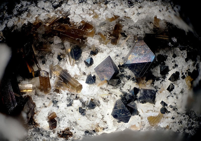 Magnétite Fluoro-édénite - Roc de Courlande - Chastreix - Puy-de-Dôme