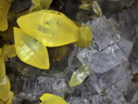 n°107039 - Mimetite Fluorite - La Rouvière (Mine) - Sainte Marguerite Lafigère - Ardèche